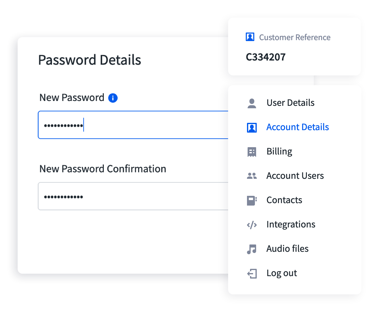 Screenshot of Account Management