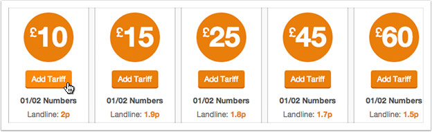 Select the Pay Monthly tariff you want