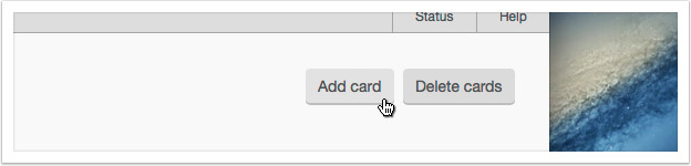 Click the 'Add card' button