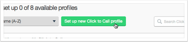 Click the 'Add new Click to Call profile' button