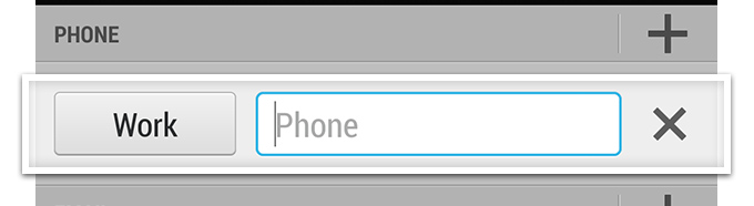 Tap the 'add phone' link