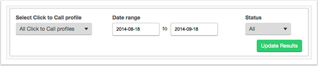 You can filter your Click to Call logs in a number of ways