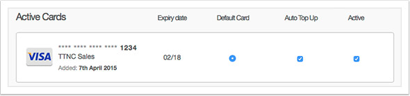 Change the settings of the card