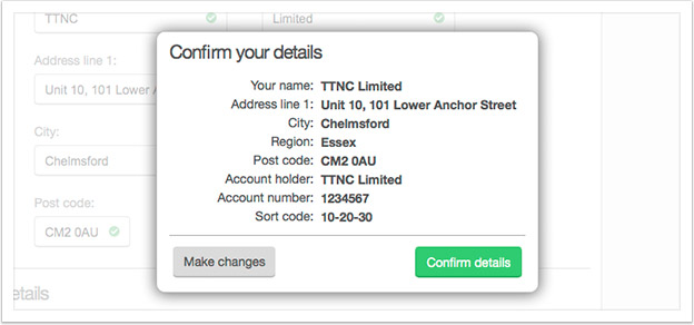 Check your details