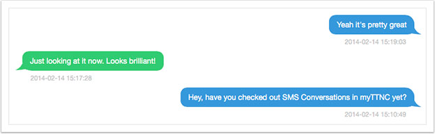 You conversation messages will be displayed in speech bubbles