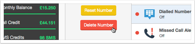 Click the 'Delete' button