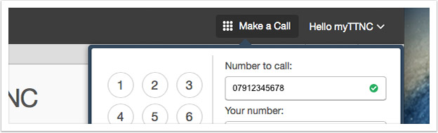 Enter the number you want to call