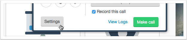 Click the 'Settings' button