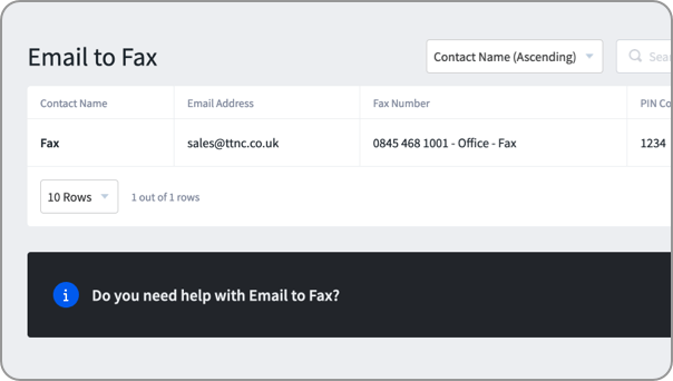 Email to fax
