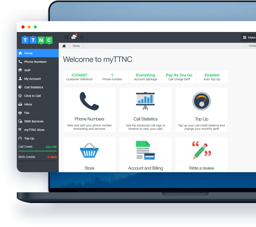 laptop with screenshot of myTTNC