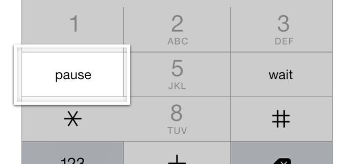 Tap the 'P(,)'button