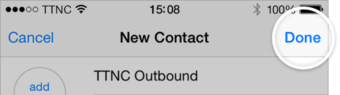 When you're done, save the contact