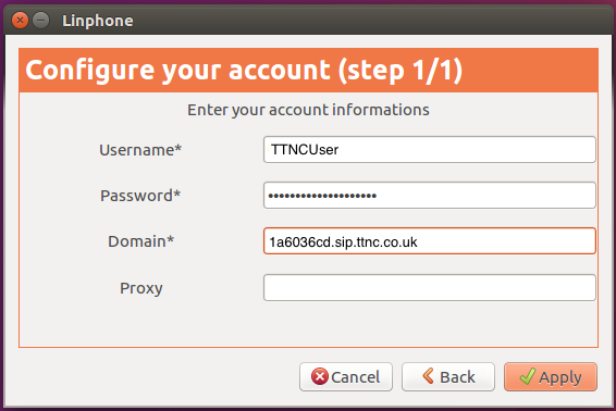 Add your credentials