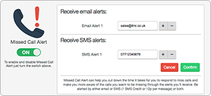 Missed Call Alert
