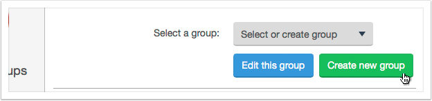 Click the 'Create new group' button