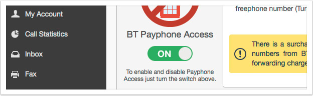 Turn on Payphone Access