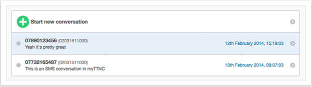 Select a conversation from the list