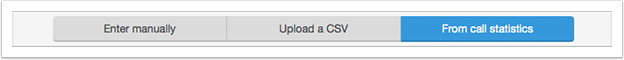 Change the tab in the table header to 'From call statistics'
