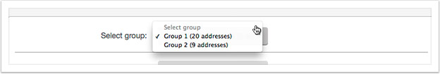 Select a group from the drop down
