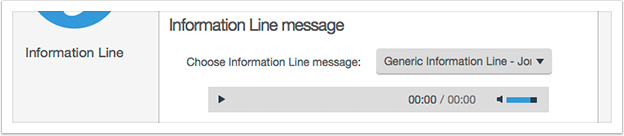 Choose the recording you want to use for the Information Line