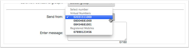 Select a TTNC number or registered mobile from the drop down