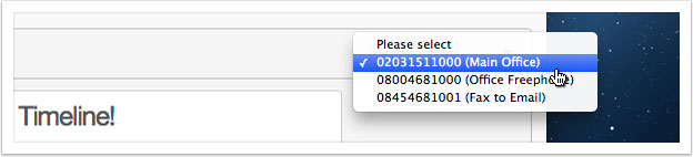 Select a number from the drop down