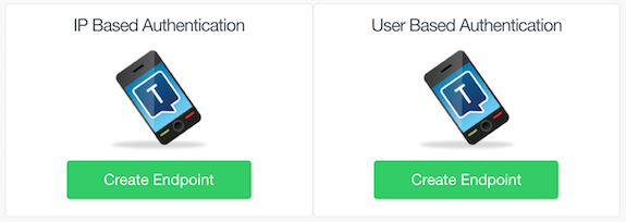 Select an Authentication type