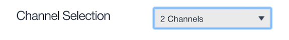 Select the ammount of channels
