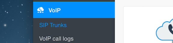 Click on 'SIP Trunks'
