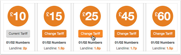 Select the Pay Monthly tariff you want