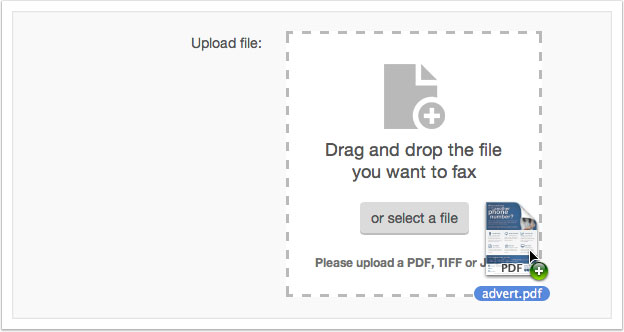 Upload the file you want to send