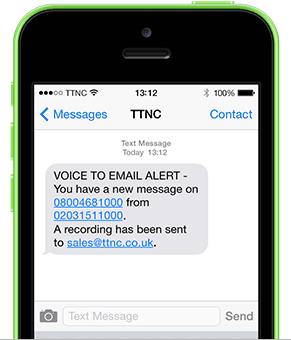 Voicemail SMS alert