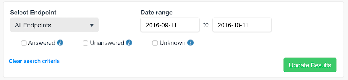 Filtering your VoIP call logs