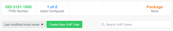 You're now able to create another VoIP User
