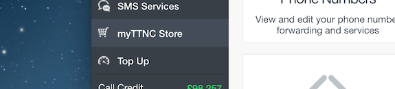 Click on 'myTTNC store