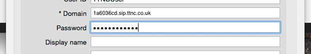 Add password for your VoIP User