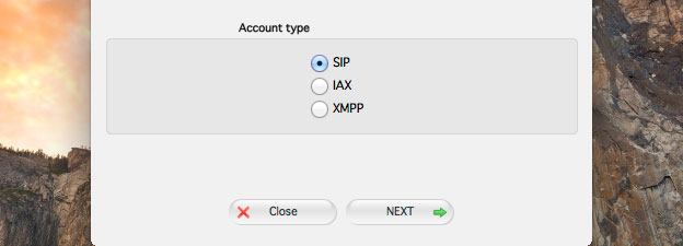 Select the account type